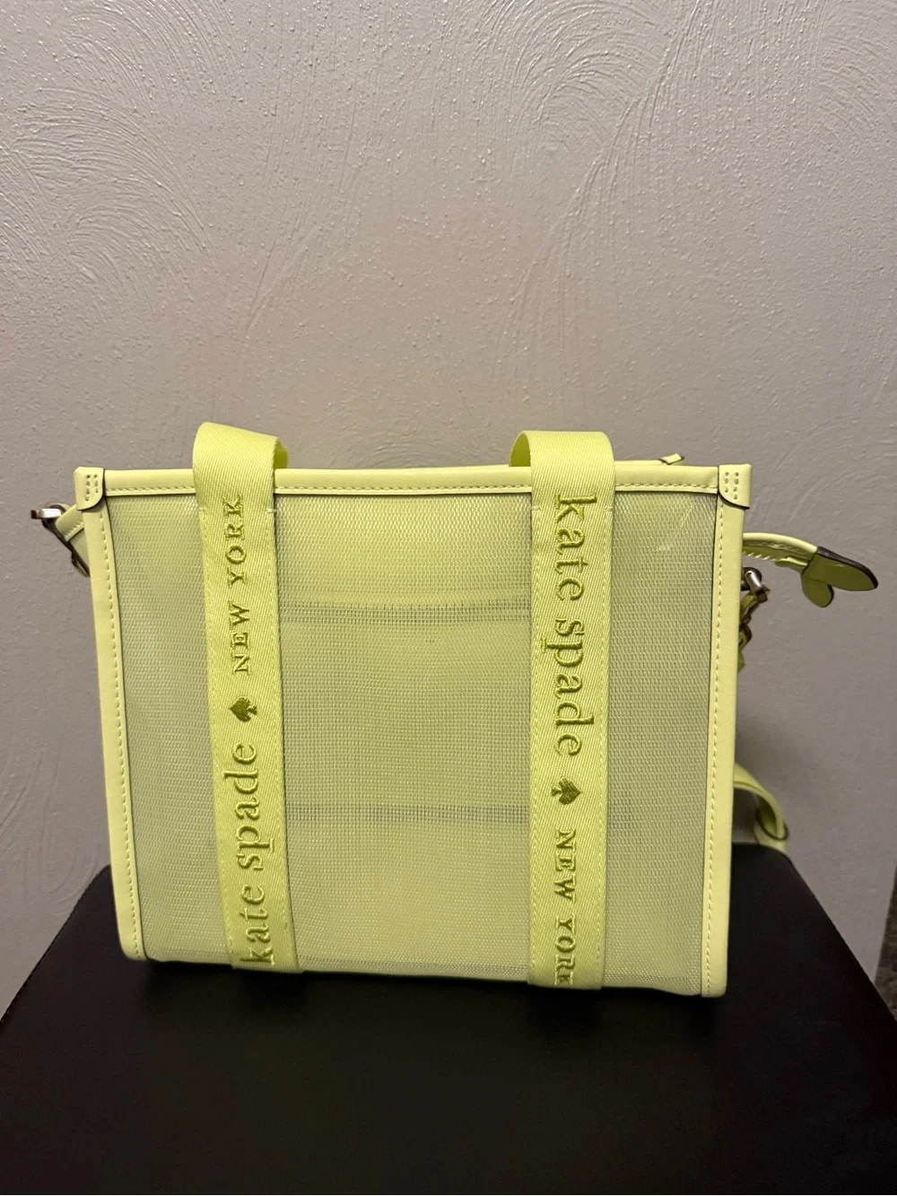 kate spade Lemon Yellow Mesh Shoulder Bag